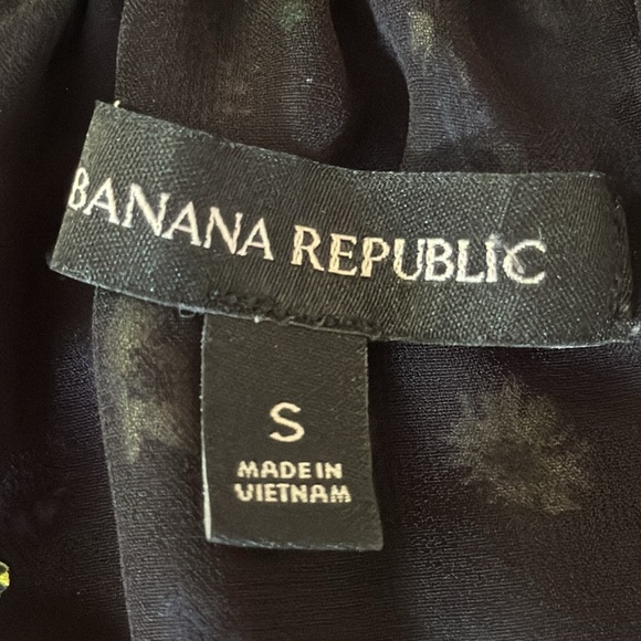 BANANA REPUBLIC. Chic, Long-Sleeve, Black & Blue Floral Dress. Size S. L… - Picture 9 of 11